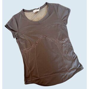ADIDAS x Stella McCartney Grey Performance Workout Yoga Top Shirt Sz L
